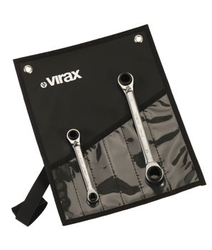 VIRAX 3103 zestaw 2 kluczy oczkowych z grzechotką 4w1