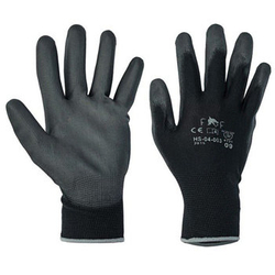 Rękawice czarne dla mechanika BHP poliestrowe rozmiary 8, 9, 10